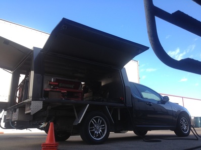 our truck wheel alignment service ute at Rocklea
